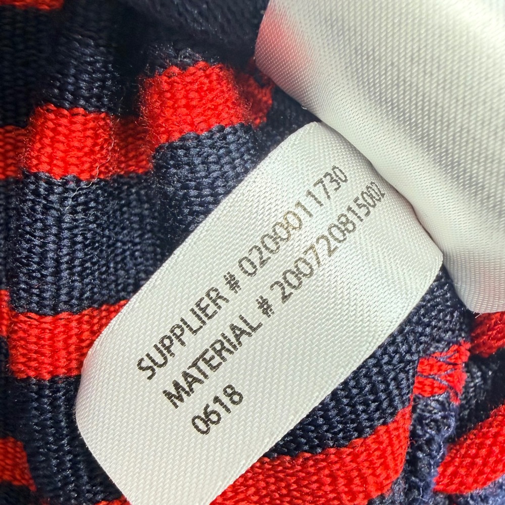 Lauren Ralph Lauren Striped Turtleneck Sweater Navy Red Medium Stretch Knit - Picture 8 of 10